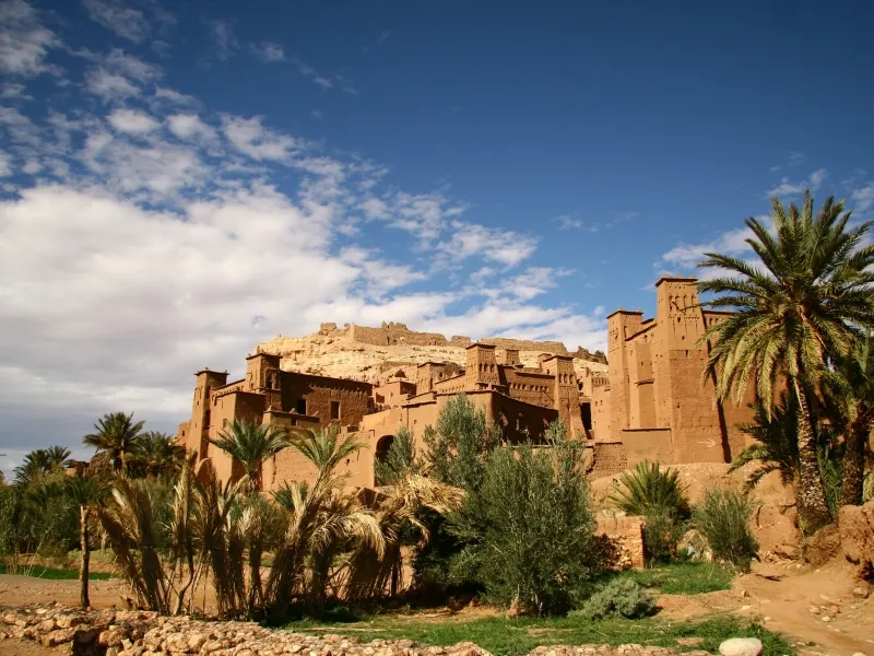 Remnants of Morocco's ancient city, featuring historic structures and natural beauty, best time of year to travel to Morocco.